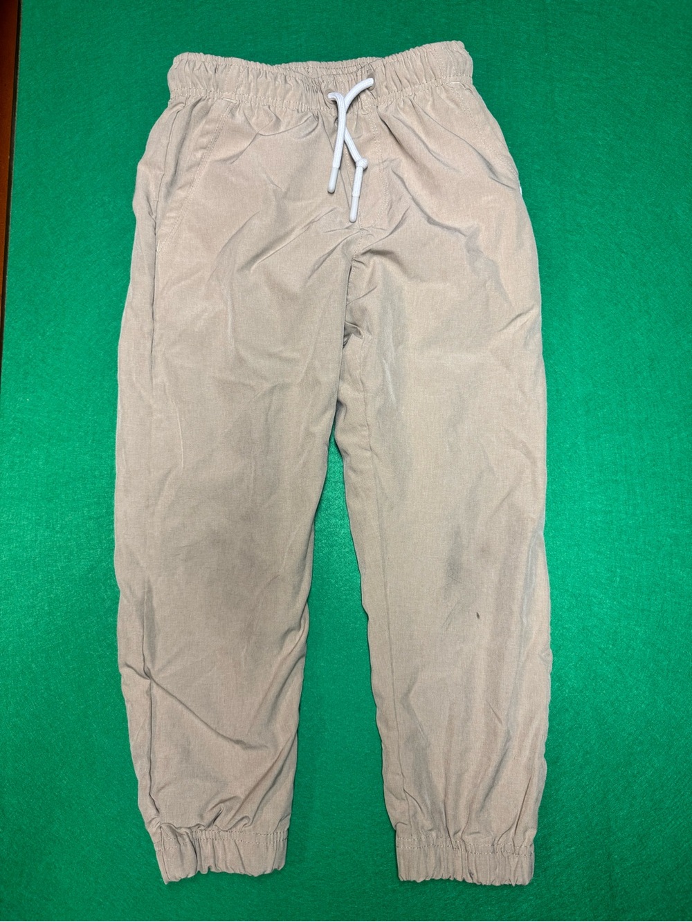 Boys Casual Drawstring Jogger Pants in Beige